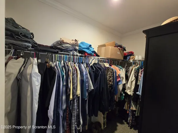 a garden view with a seating space