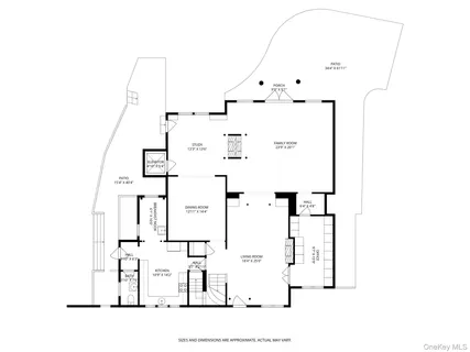 a picture of a room with a bench