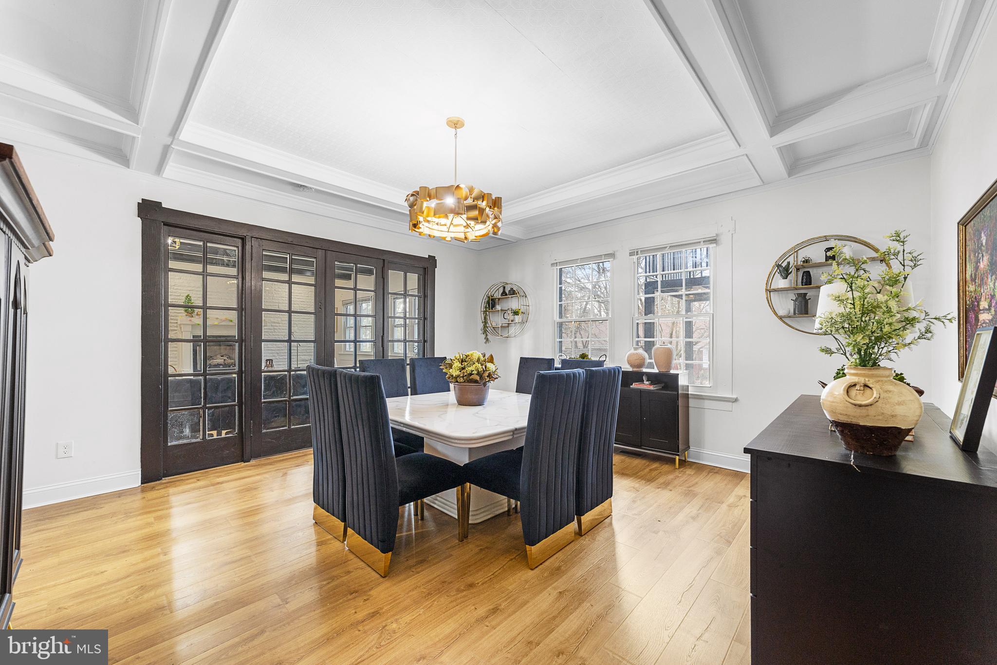 320 West Maple Avenue Merchantville, NJ 08109 - Photo 16 of 67 a view of a dining room with furniture a chandelier and wooden floor