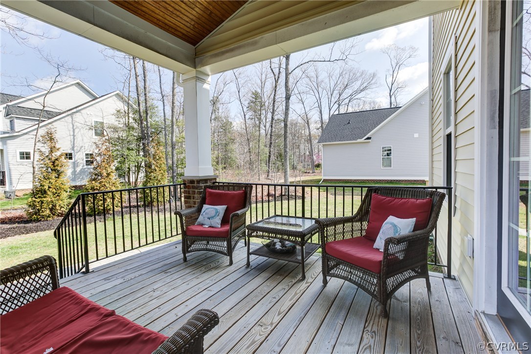 1106 Miners Trail Road Midlothian, VA 23114 - Photo 34 of 38 a balcony with wooden floor outdoor seating and wooden floor