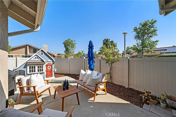 a outdoor space with furniture