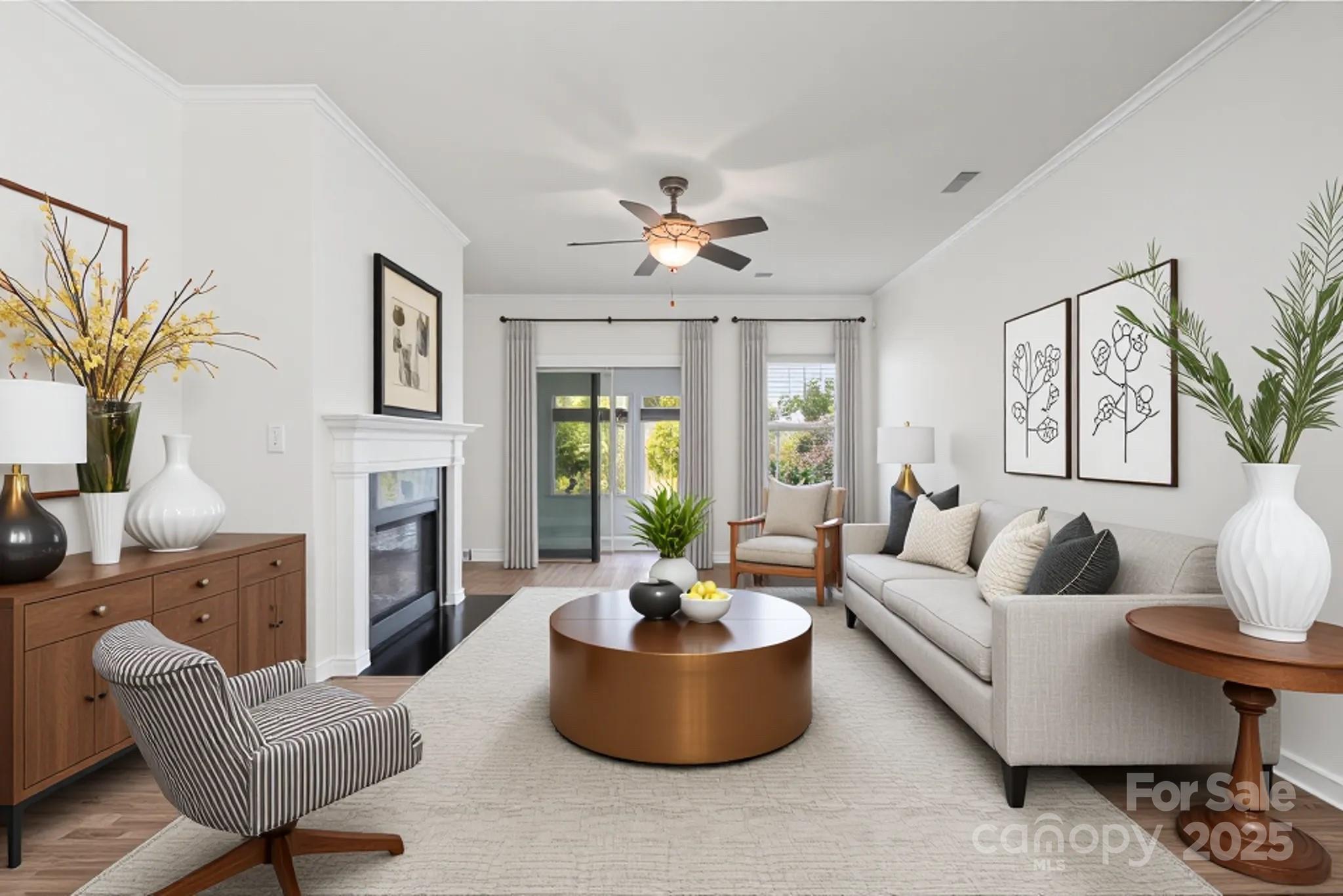 1214 Brookcrest Lane Fort Mill, SC 29708 - Photo 13 of 41 a living room with furniture and a fireplace