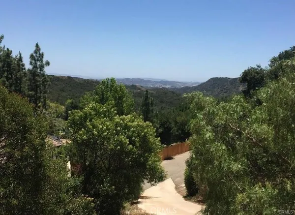 a view of a pathway with a yard