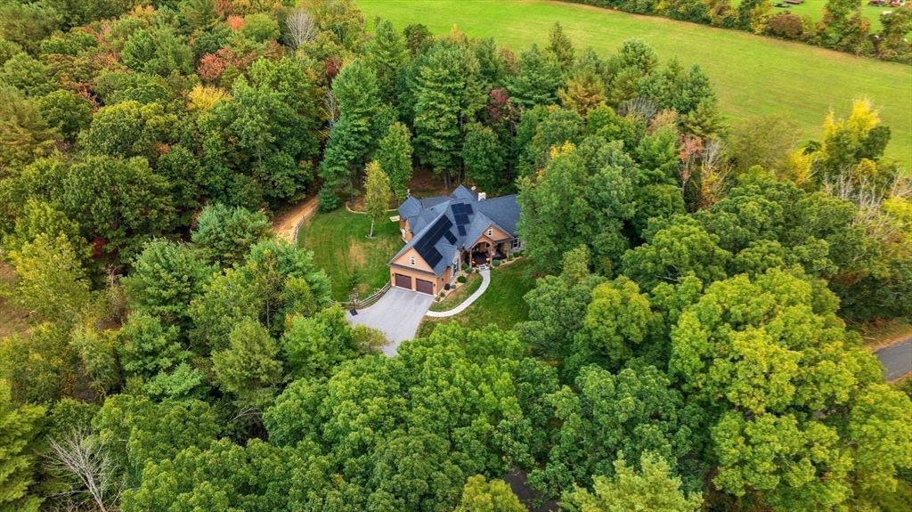 10 Stoddard Road North Brookfield, MA 01535 - Photo 36 of 39 an aerial view of a house with pool outdoor seating and yard