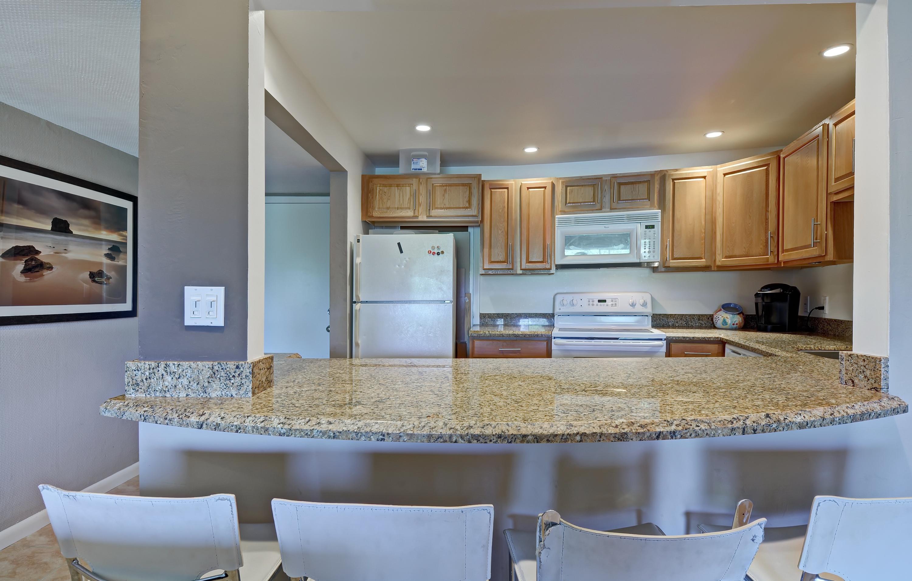 Kitchen granite and chairs HD