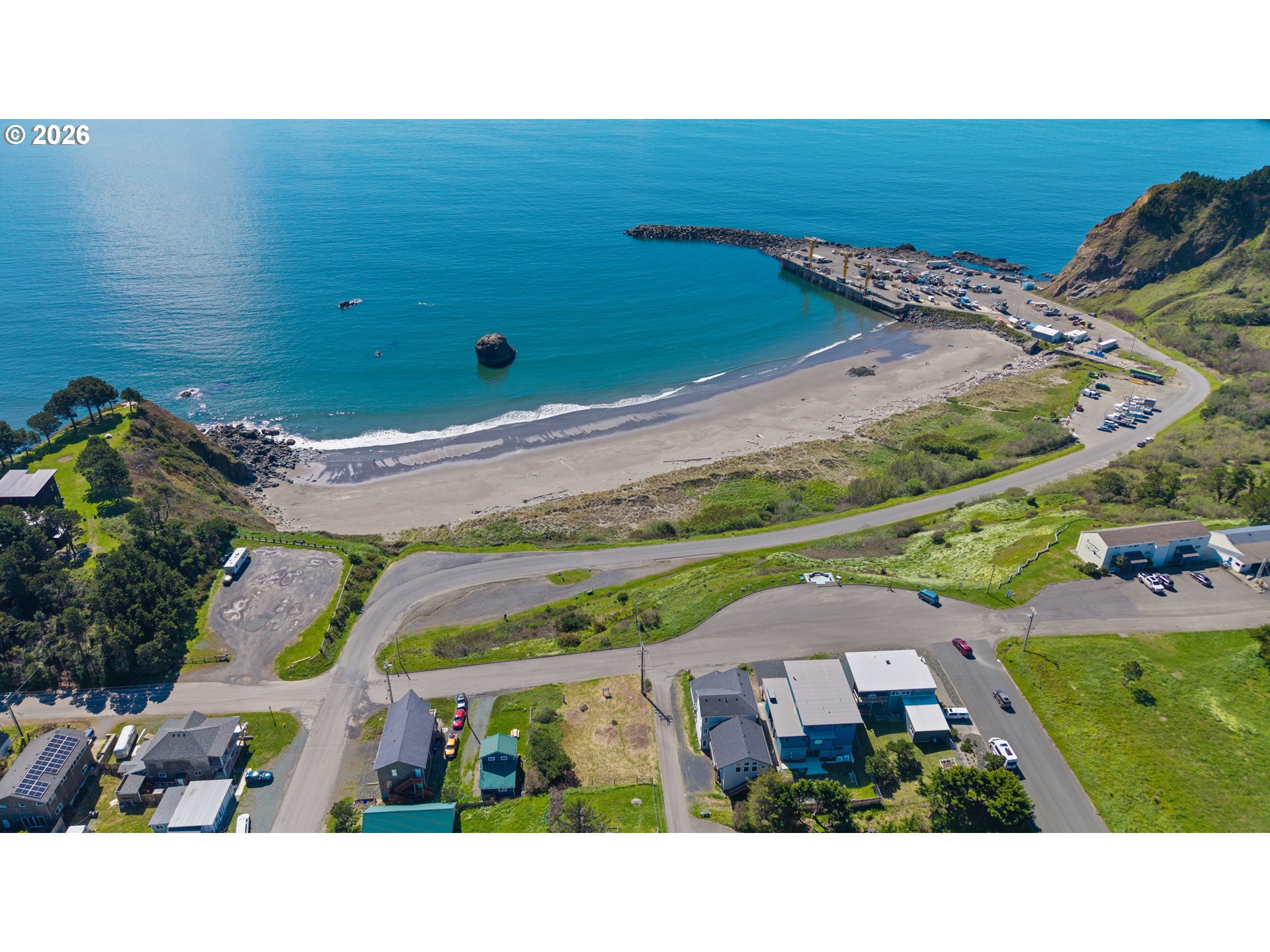 440 5th Street Port Orford, OR 97465 - Photo 5 of 8 an aerial view of a