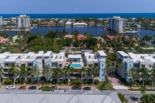 an aerial view of multiple house
