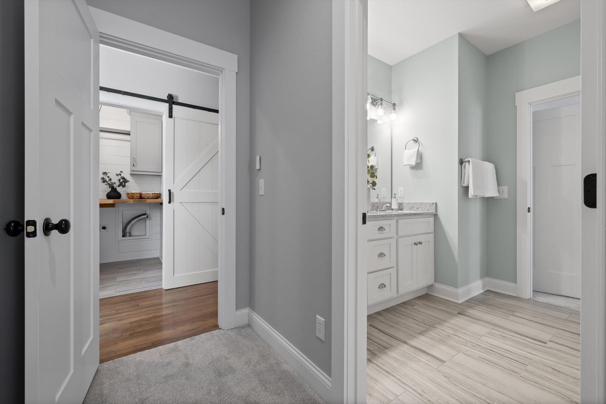718 Windrush Loop Chattanooga, TN 37421 - Photo 21 of 29 wooden floor with white cabinets