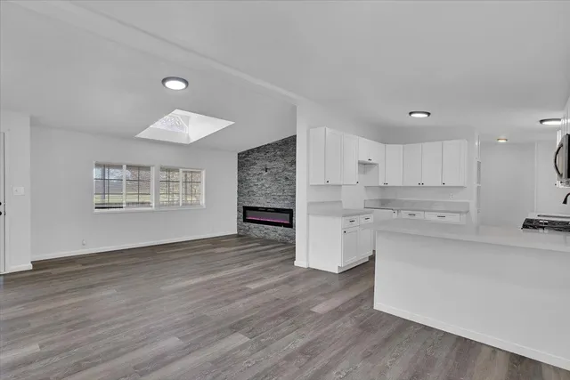 a view of a park with tree s