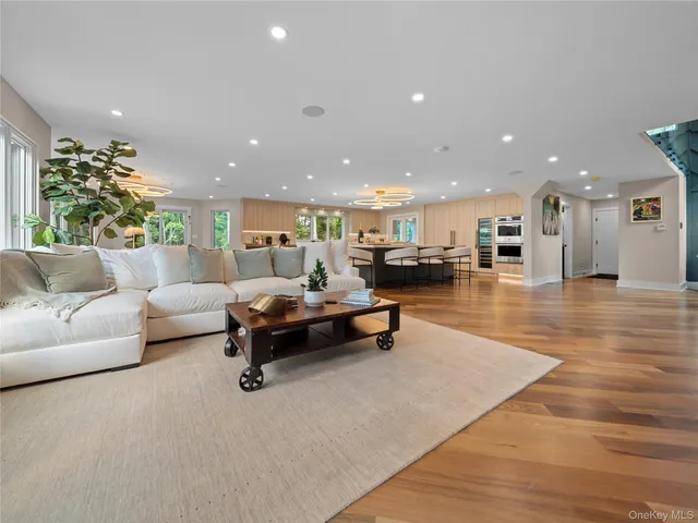 a living room with furniture and a couch