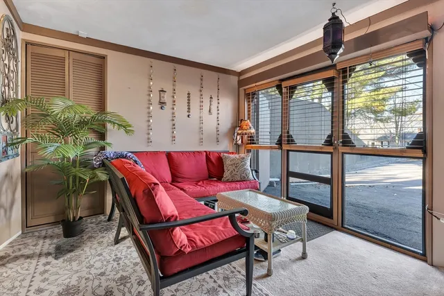 a outdoor living room with furniture