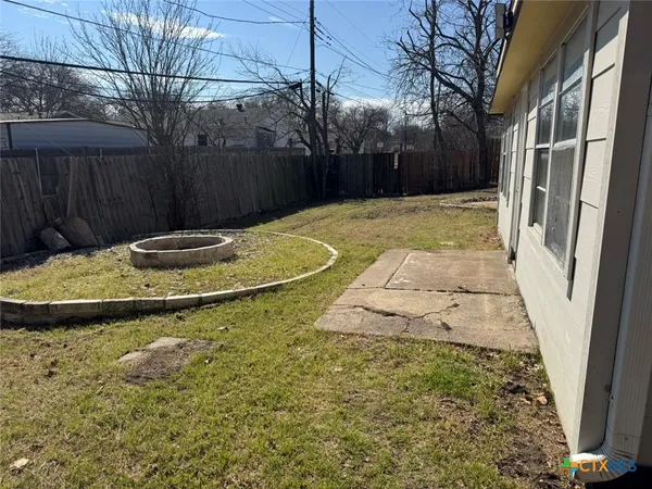 a backyard of a house