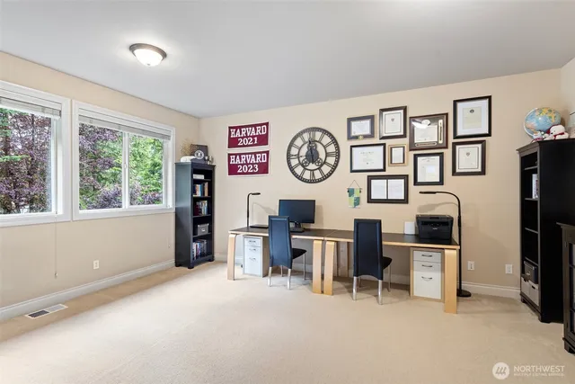 a view of a room with chairs