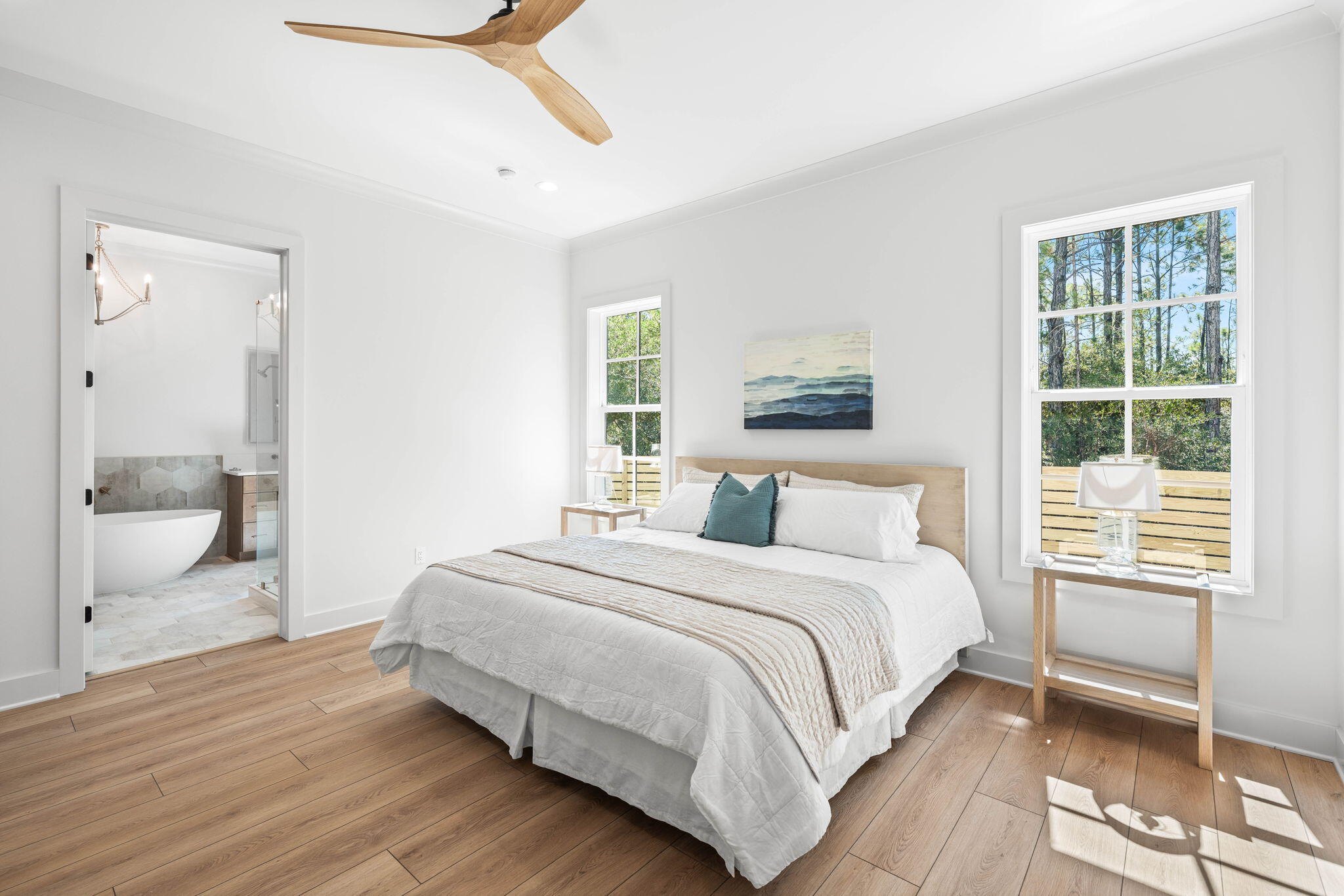 181 Plantation Circle Santa Rosa Beach, FL 32459 - Photo 18 of 69 a bedroom with a large bed and a window