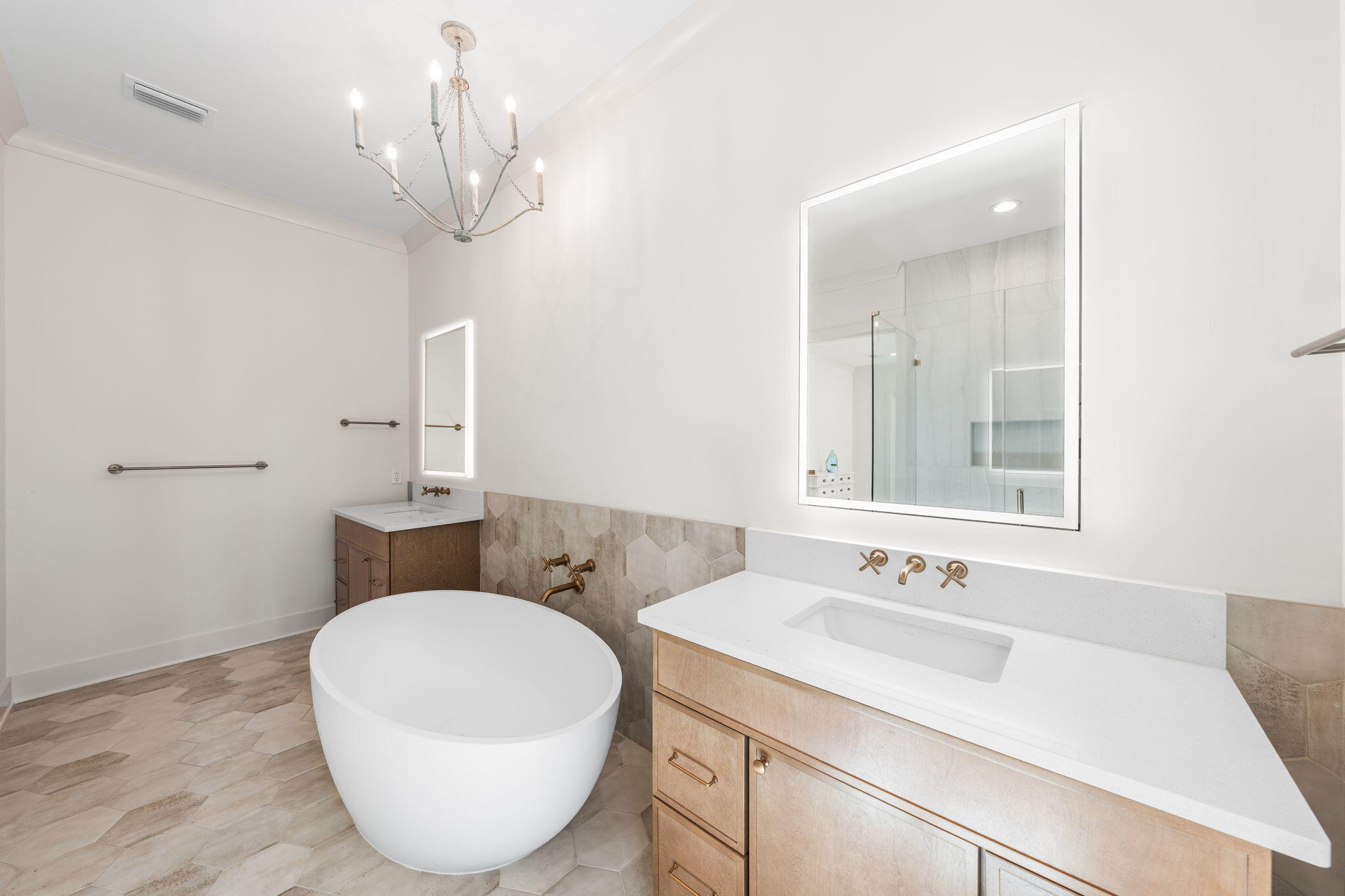 181 Plantation Circle Santa Rosa Beach, FL 32459 - Photo 22 of 69 a bathroom with a sink and a mirror