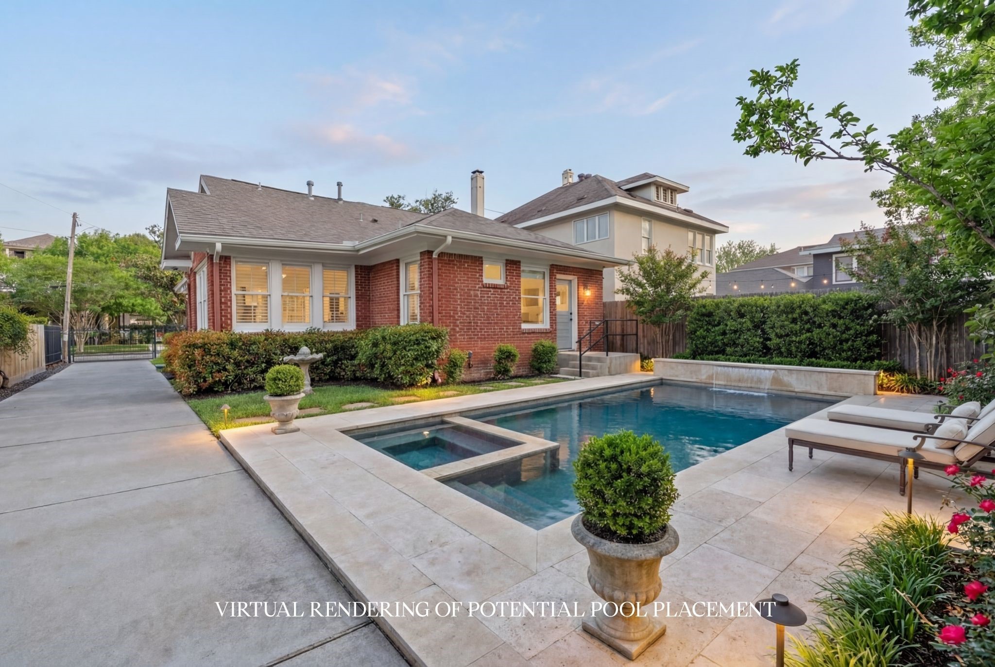 3206 Morrison Street Houston, TX 77009 - Photo 20 of 30 This virtual rendering shows the possibility of a sparkling pool in the future.