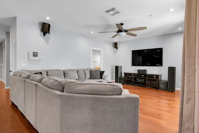a view of a chairs and table in the patio
