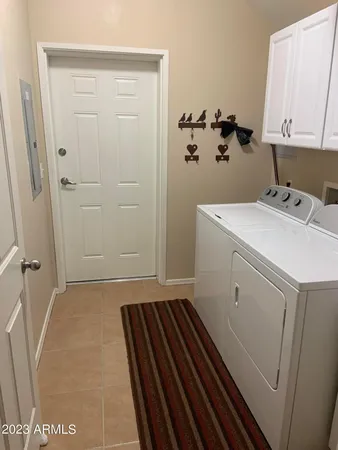 a room with a washer and dryer