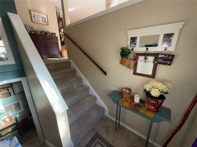 a view of entryway and workspace