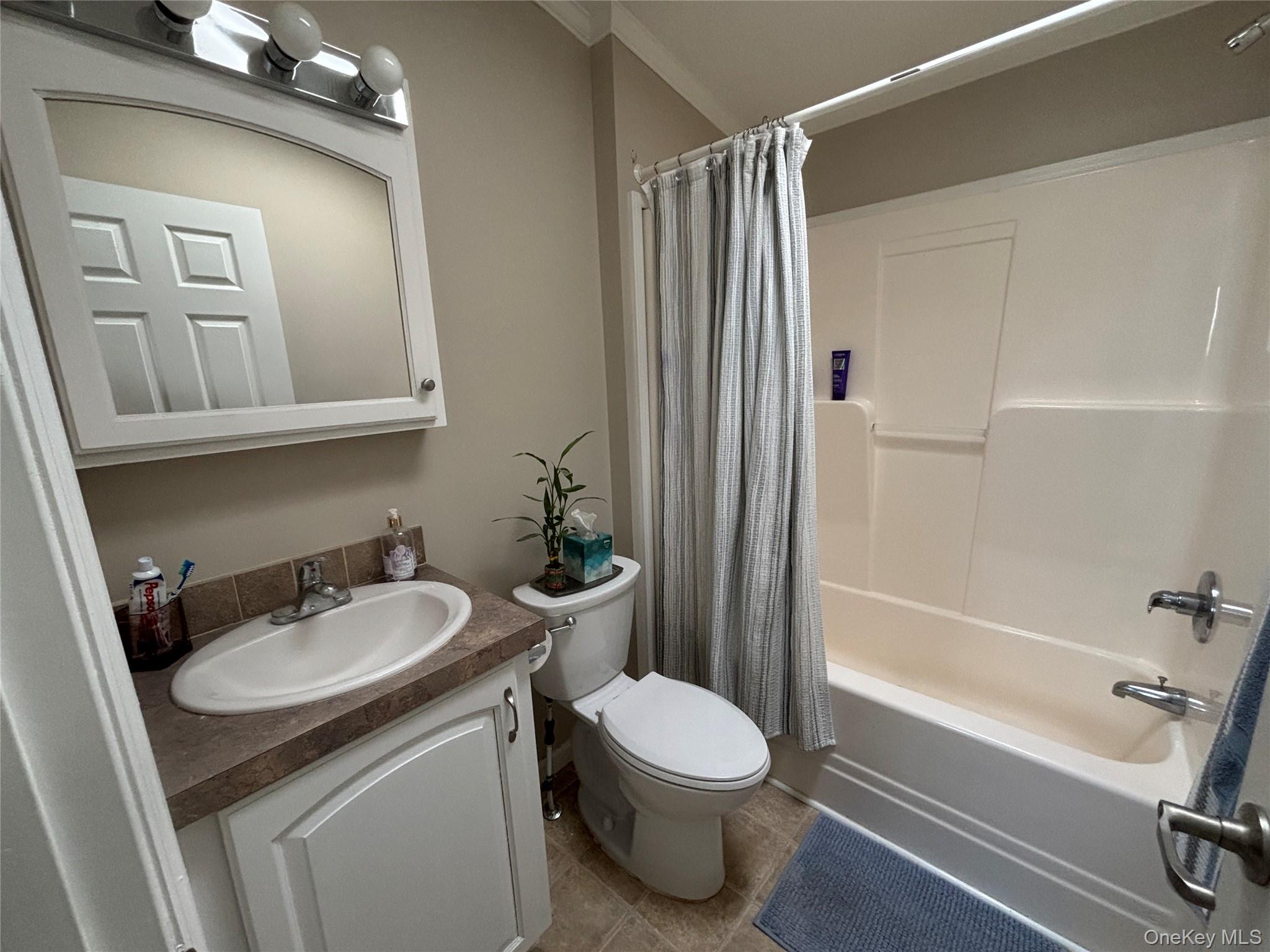 1661 Old Country Road, Unit 69 Riverhead, NY 11901 - Photo 10 of 37 a bathroom with a sink a toilet and a bathtub