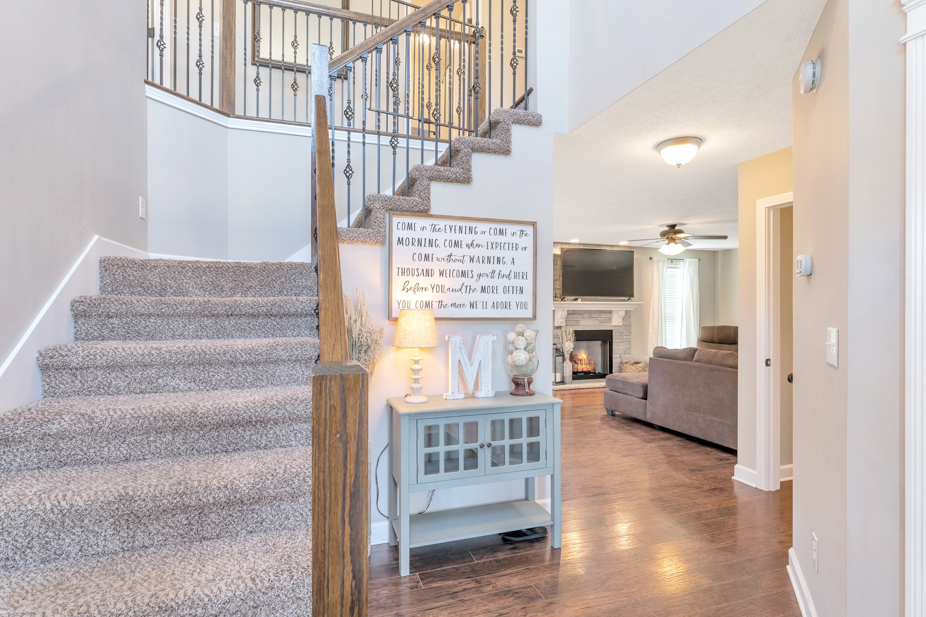 723 Backwind Lane Clarksville, TN 37040 - Photo 4 of 29 a view of hall way with furniture and stairs