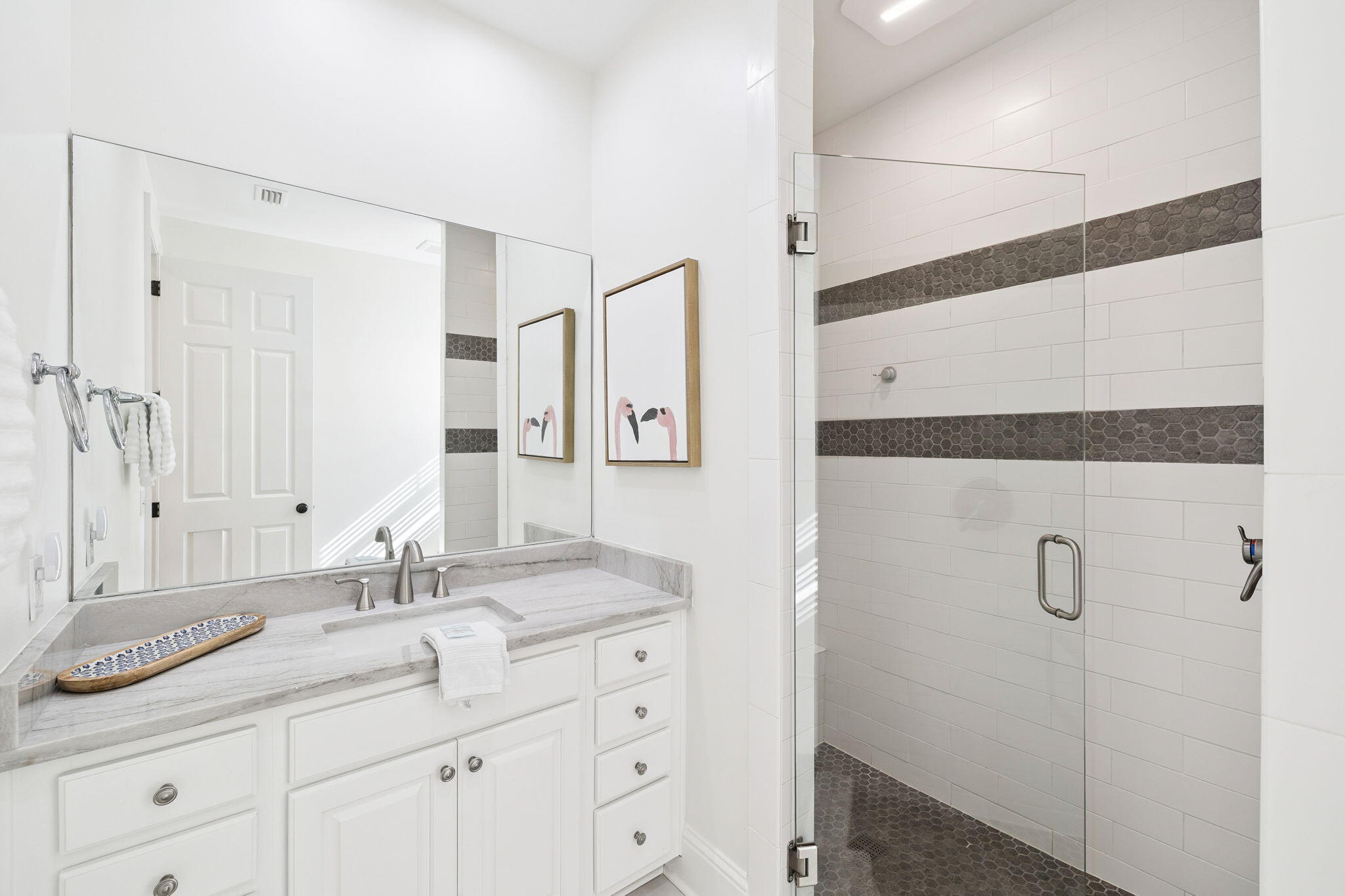 454 Beach Bike Way Inlet Beach, FL 32461 - Photo 25 of 45 a bathroom with a double vanity sink and mirror