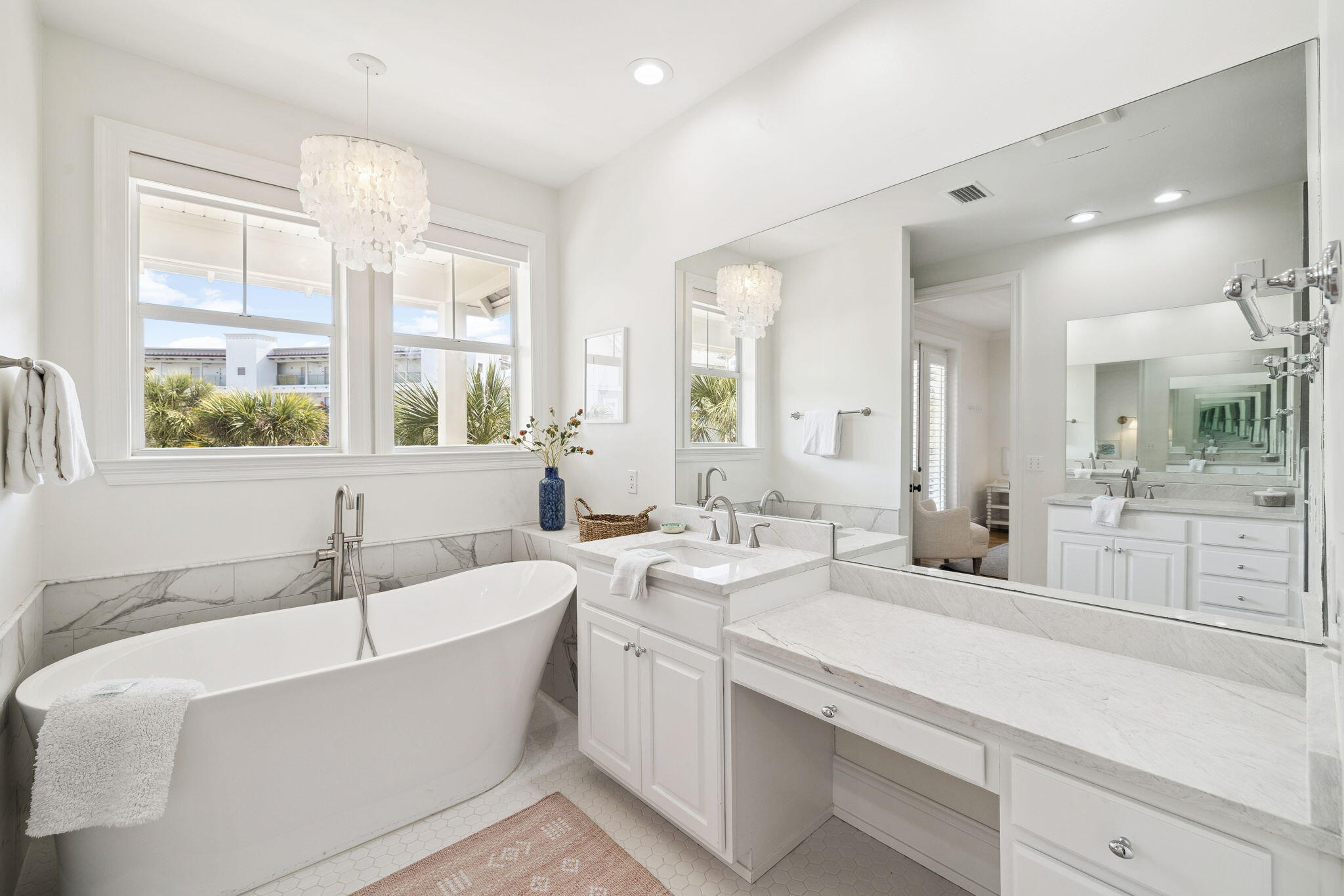 454 Beach Bike Way Inlet Beach, FL 32461 - Photo 8 of 45 a large white bathroom with a large tub sink and mirror
