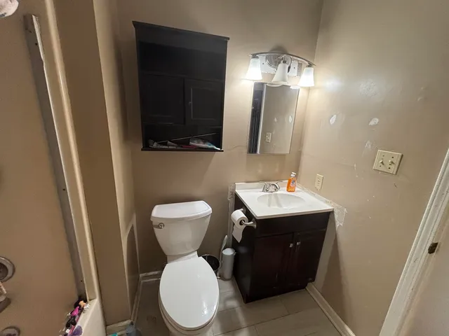 a close view of a stove and a microwave