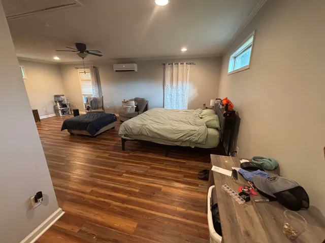 a view of a chairs in a backyard