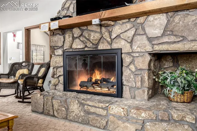 a aerial view of a house with a yard
