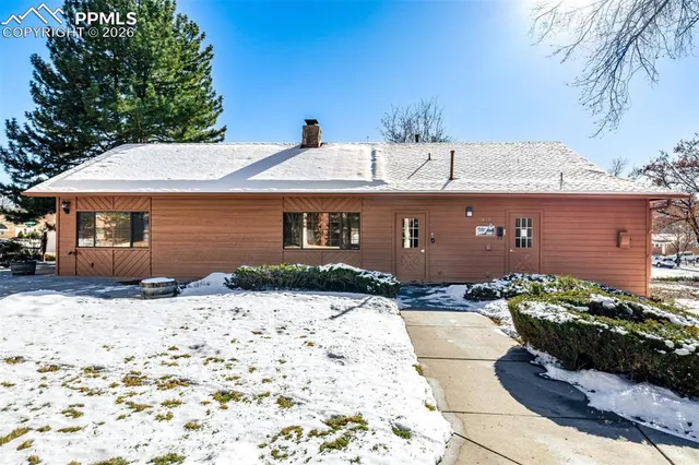 a street view with a house