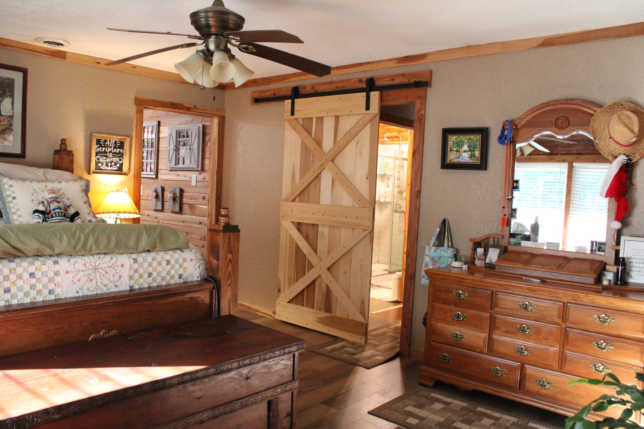 529 Napier Road Lawrenceburg, TN 38464 - Photo 16 of 60 a bedroom with a bed and a mirror on the dresser