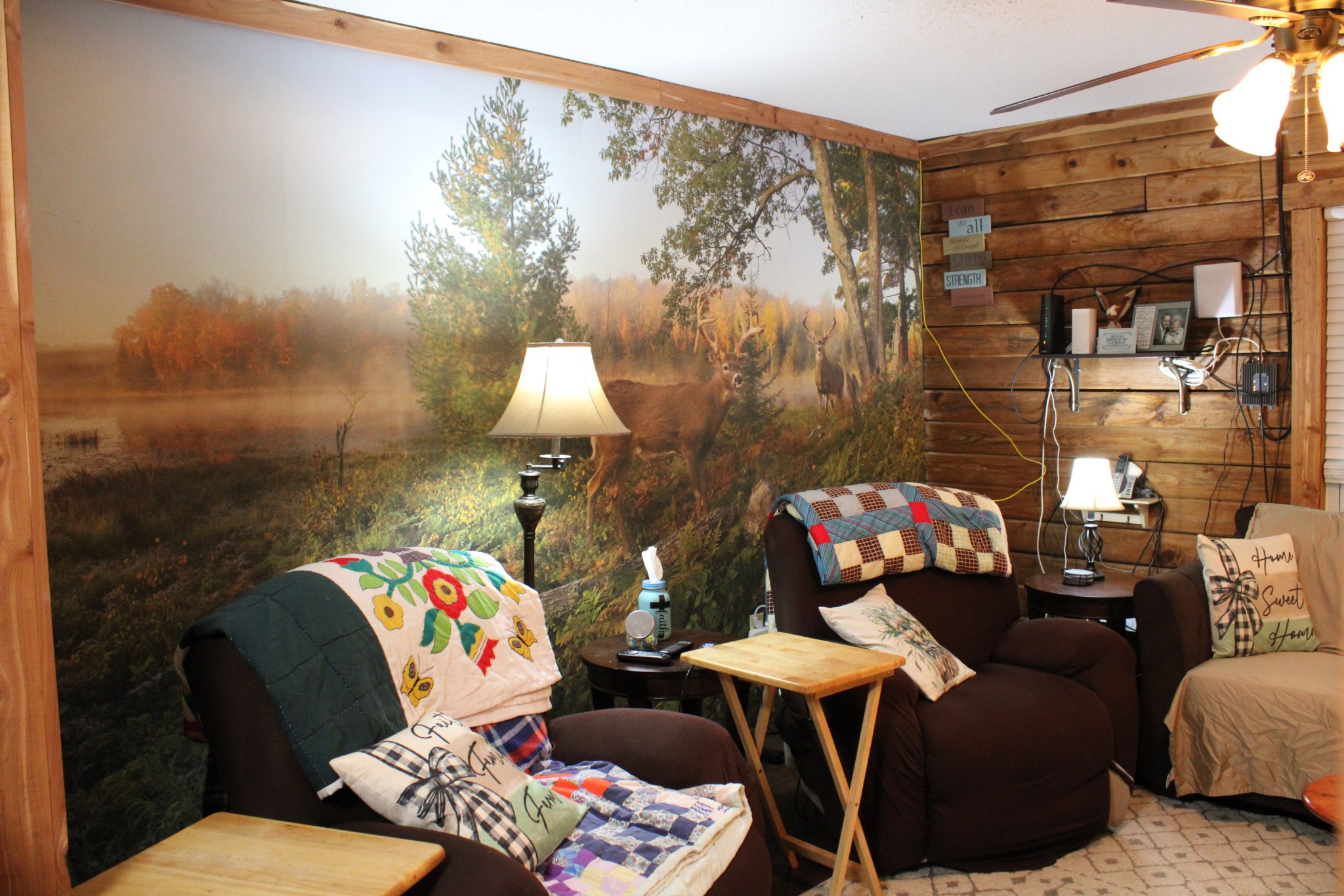 529 Napier Road Lawrenceburg, TN 38464 - Photo 25 of 60 a living room with furniture and a floor to ceiling window