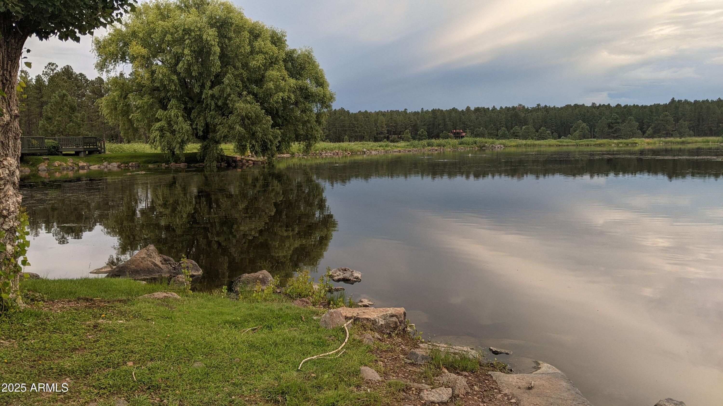 2358 Rainbow Lane Pinetop, AZ 85935 - Photo 43 of 50 a view of a lake with a mountain in the background