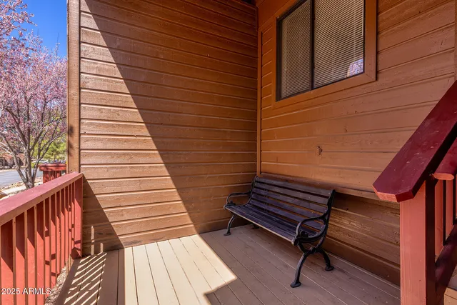 a view of outdoor seating area with stairs