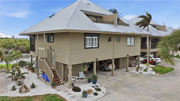 a view of a house with a patio