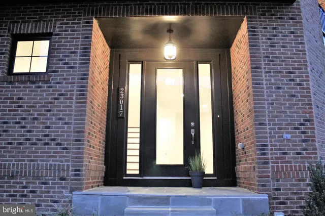 a view of wooden door