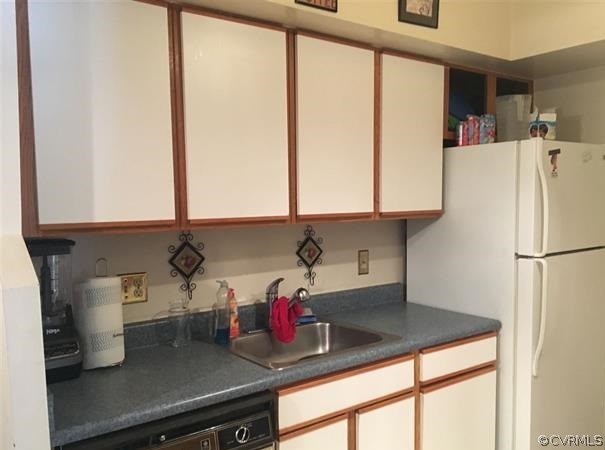 123 Turtle Creek Road, Unit 5 Charlottesville, VA 22901 - Photo 5 of 18 a kitchen with a refrigerator and a sink