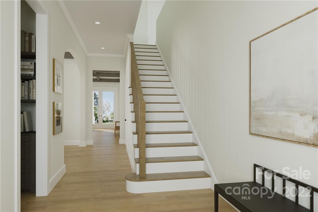 609 Lochridge Road Charlotte, NC 28209 - Photo 10 of 14 a view of a hallway with wooden floor and entryway