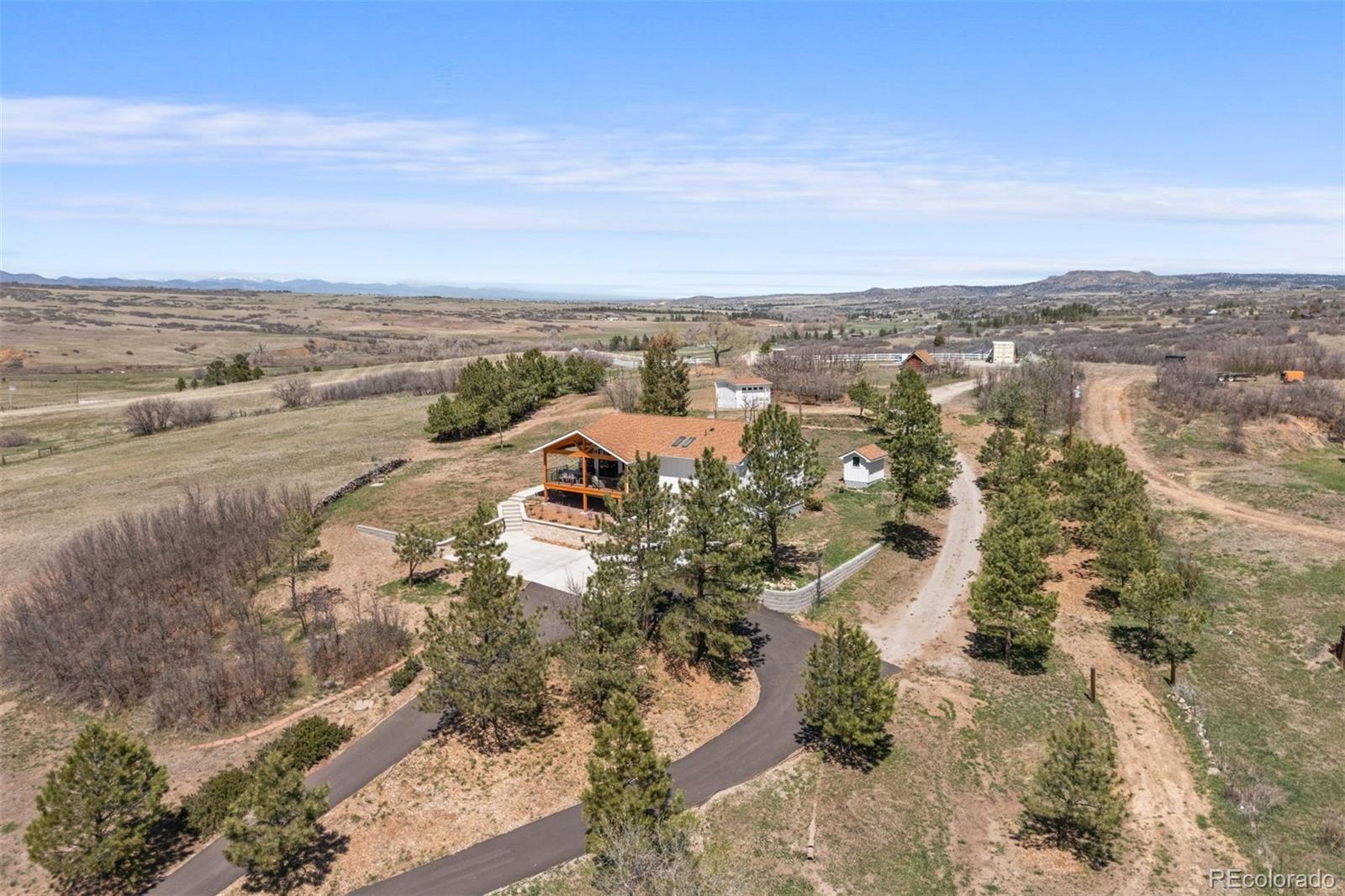 3303 West Wolfensberger Road Sedalia, CO 80135 - Photo 30 of 36 an aerial view of a city