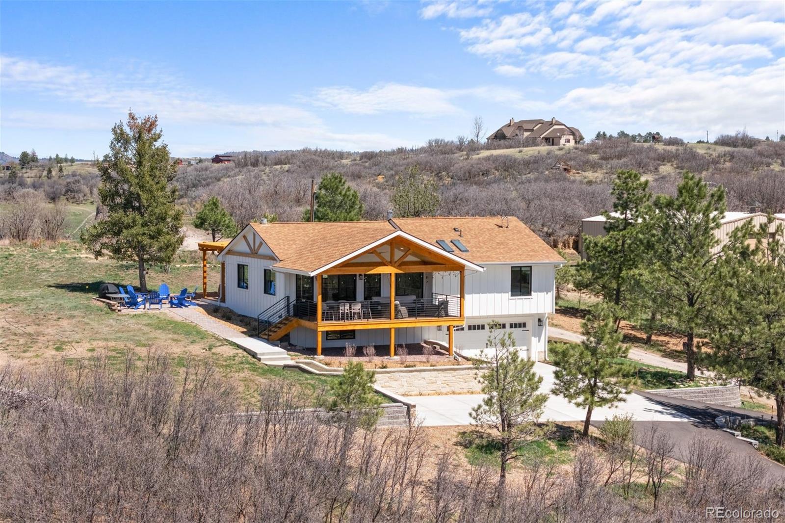3303 West Wolfensberger Road Sedalia, CO 80135 - Photo 4 of 36 a view of a house with a yard and covered with snow