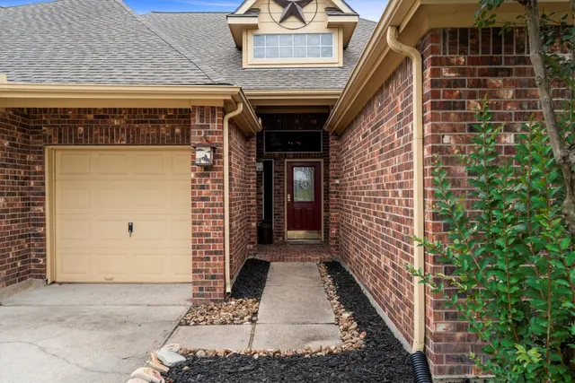 a view of a door of the house