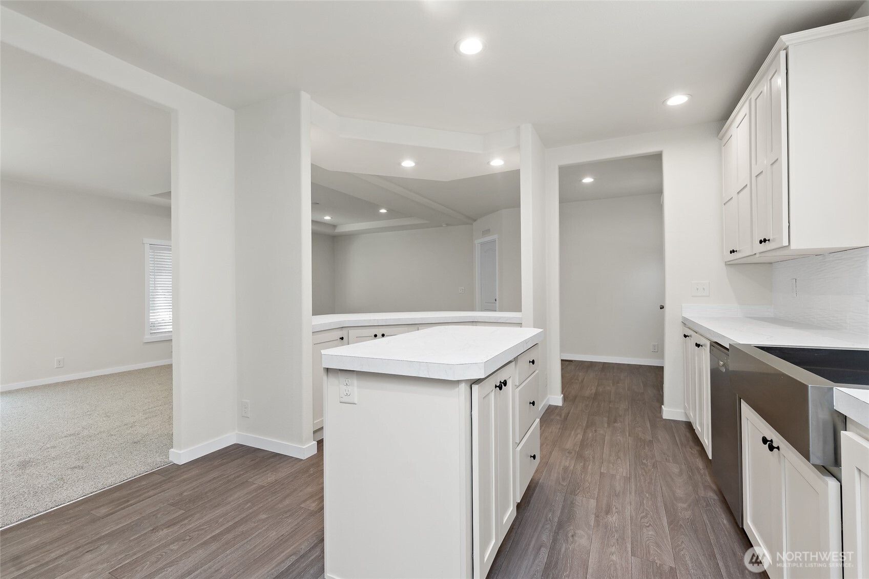 141 West Delight Park Road Shelton, WA 98584 - Photo 13 of 30 an open kitchen with a sink and a stove top oven