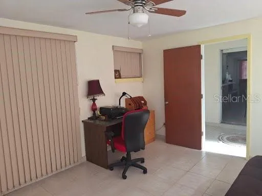 a view of workspace with a window