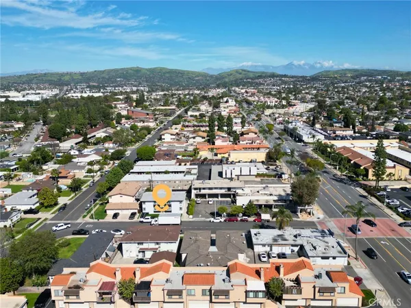 an aerial view of a city