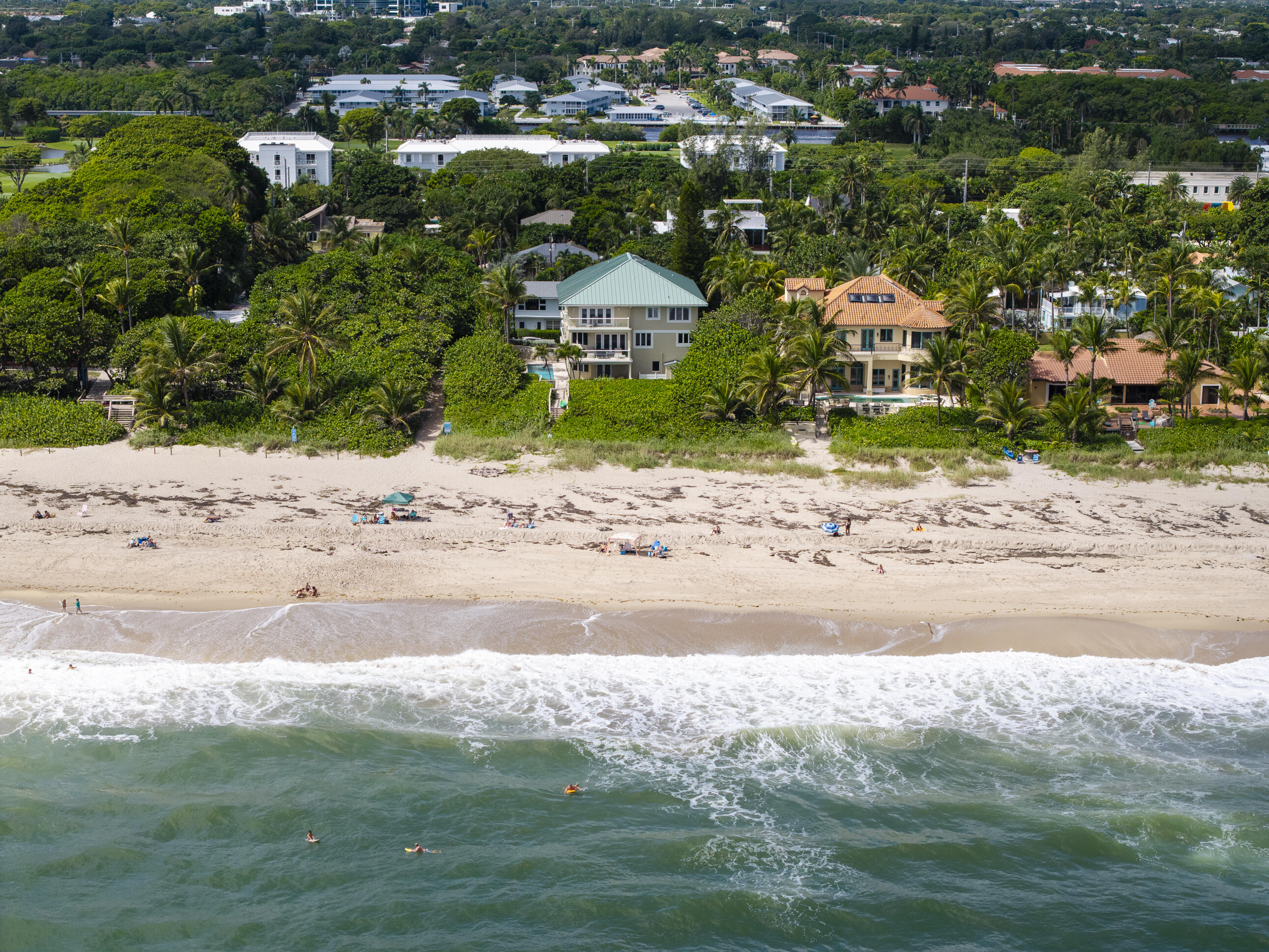 4535 Coquina Road Ocean Ridge, FL 33435 - Photo 40 of 45 a aerial view of a house with a yard and lake view