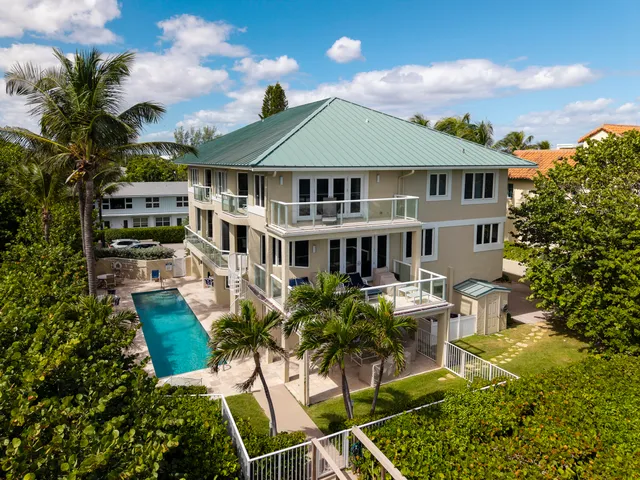 an aerial view of multiple house