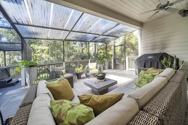 a view of a backyard with a garden