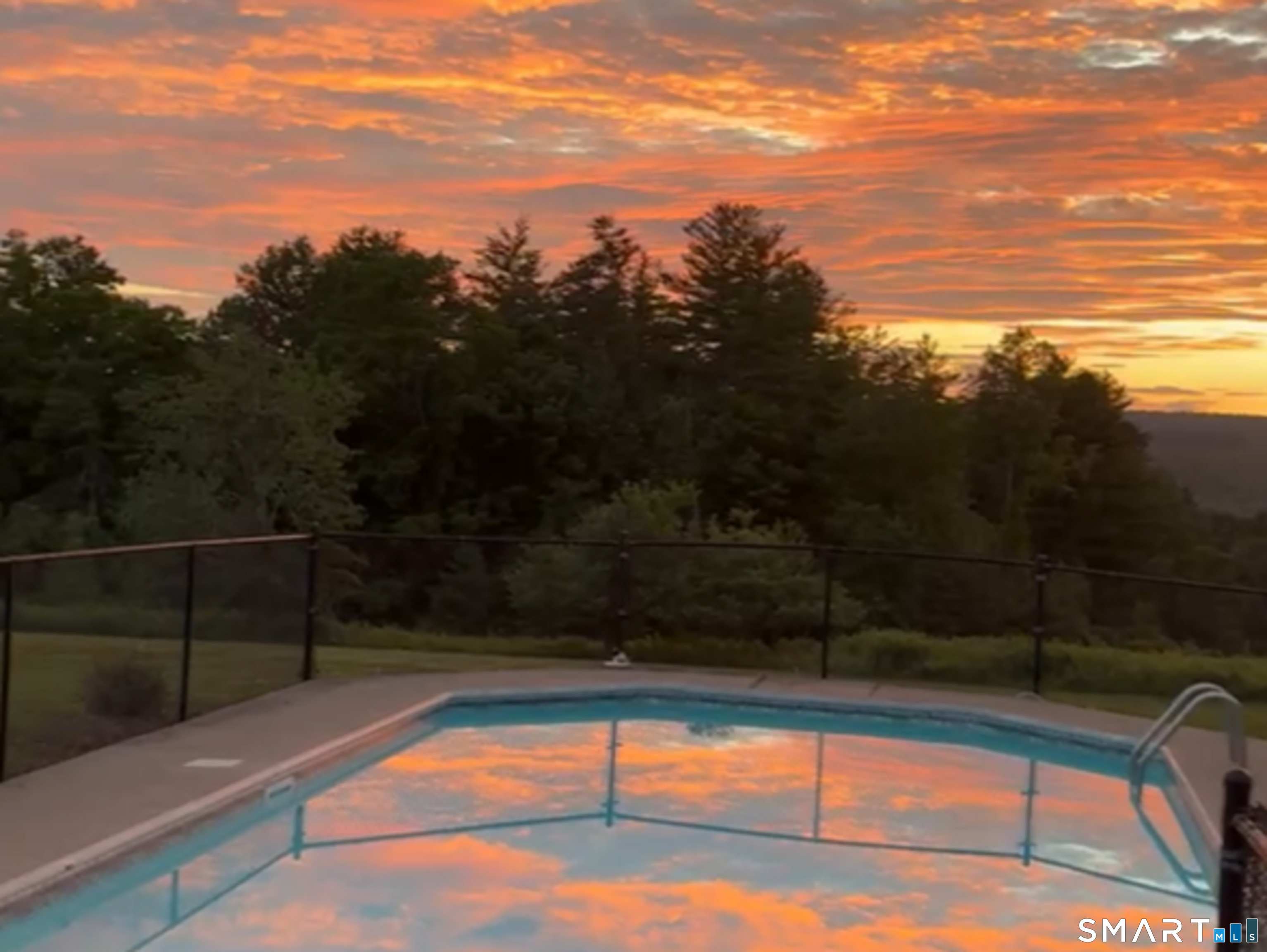 1833 Mountain Road Torrington, CT 06790 - Photo 2 of 2 Pool with beautiful sunset