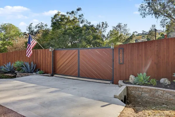 a backyard of a house